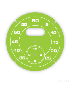 For Porsche Dashboard Clock: Sport Chrono Gauge Face – Acid Green