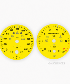 Custom Order: Mercedes-Benz SLK 55 AMG Gauge Faces – Speed Yellow
