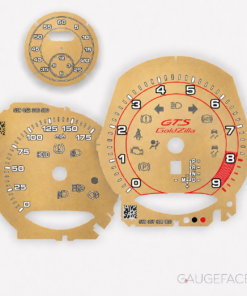 For Porsche (981/718) Boxster & Cayman GTS: Gauge Faces – PDK – EU – Gold / Sport Chrono