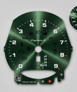 Metal base: For Porsche 981 Cayman S: Gauge Faces – Green Metallic - PDK, US spec