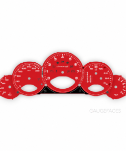 For Porsche 911 997 (Gen 1) 3.8L: Gauge Faces – Carrera 4S Logo – Guards Red
