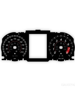 Jaguar F-Type R Gauge Face - 8000 RPM - 210 mph - Black