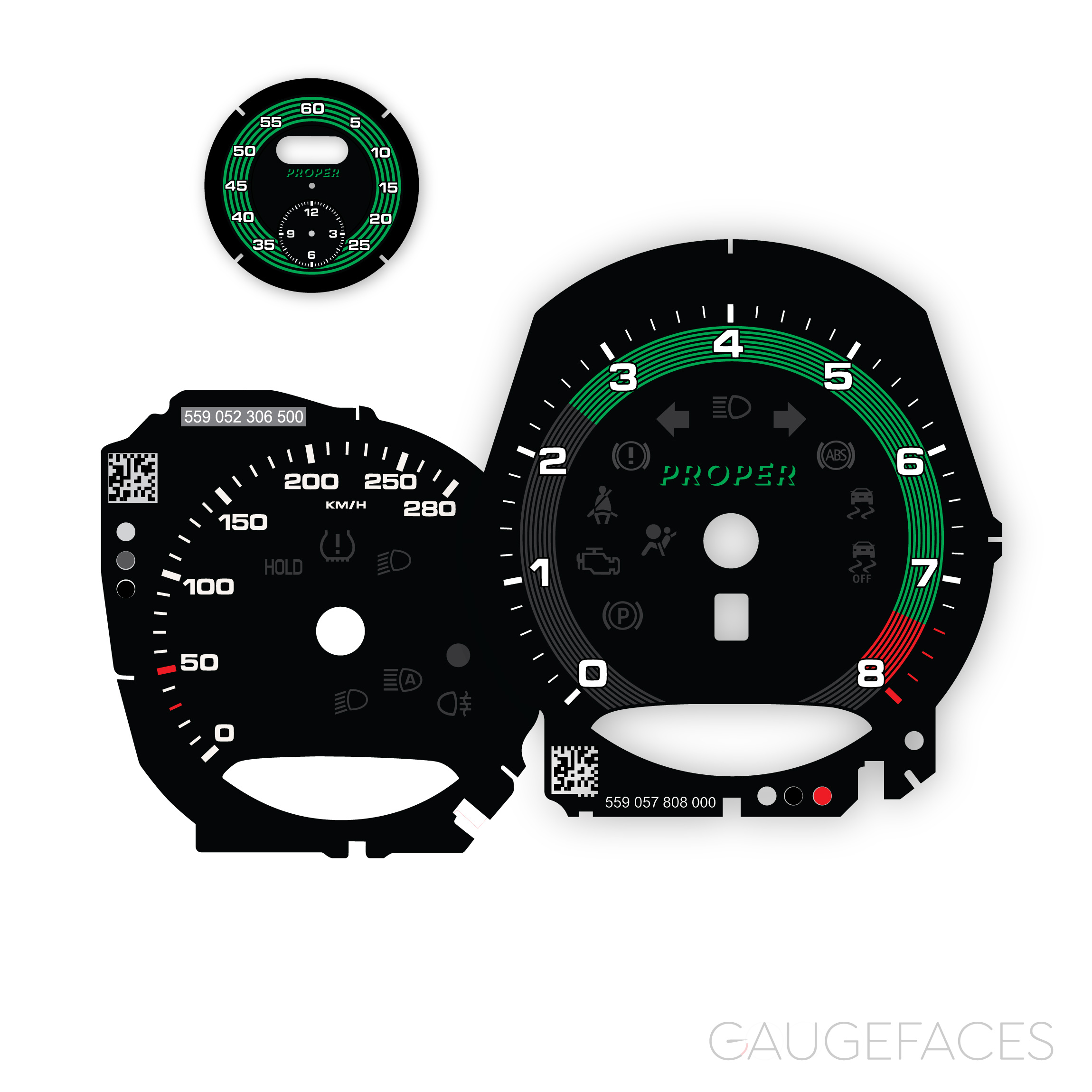 Porsche-718-Cayman-gauge-faces-replacement-dials-Retro-Style-Proper-EU