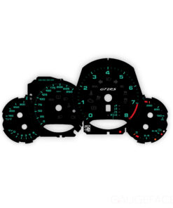 For Porsche 911 (991.2) GT2 RS: Gauge Faces - Black with Retro Green Numbers