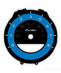 For Porsche 911 992 Turbo: Gauge Face Tachometer - OPTIONS - Shark Blue