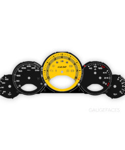 Custom Order: For Porsche 911 997.1: Gauge Faces – EU-spec – Speed Yellow with Gray Ring