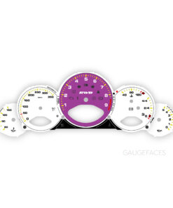 For Porsche 911 997.1 GT3: Gauge Faces – RWB Logo - EU-Spec - Manual - White / Purple