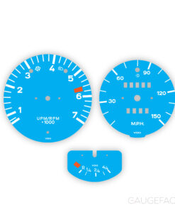 For Porsche 914: Instrument Gauge Faces: OPTIONS – Laguna Blue