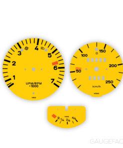 For Porsche 914: Instrument Gauge Faces: OPTIONS – Yellow