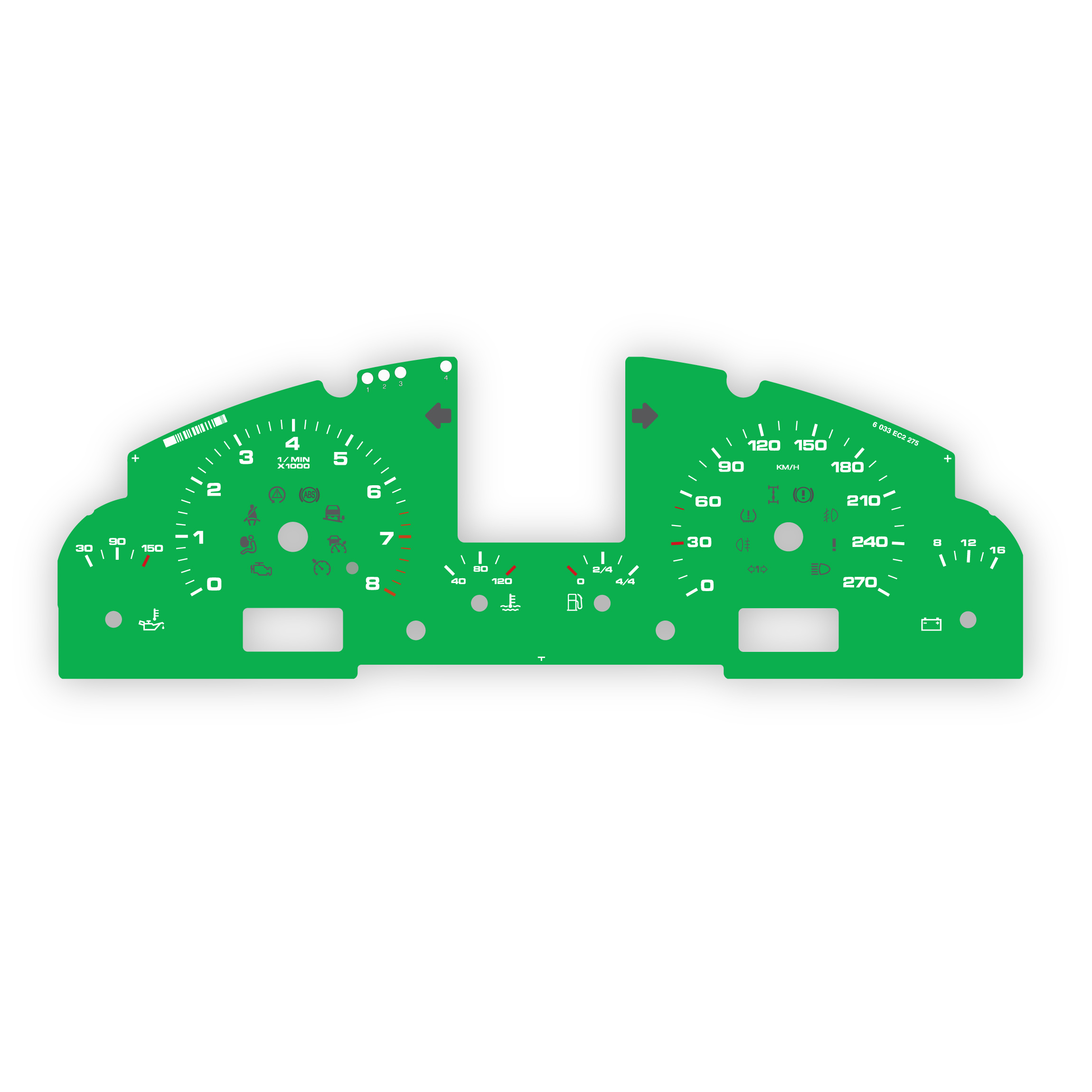 Porsche-966-957-gauge-faces---python-green--EU