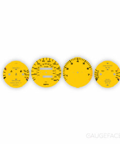 For Porsche 968 Instrument Gauge Faces - OPTIONS - Speed Yellow