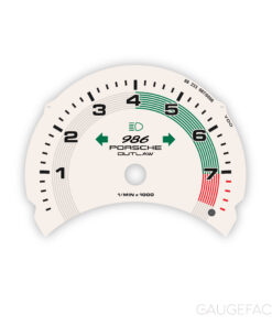 Custom Design For Porsche Boxster 986.1:  Gauge Face Tachometer - Off White