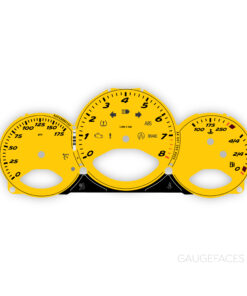 For Porsche 987 Boxster / Cayman: Gauge Face - OPTIONS - Speed Yellow (OEM Font)
