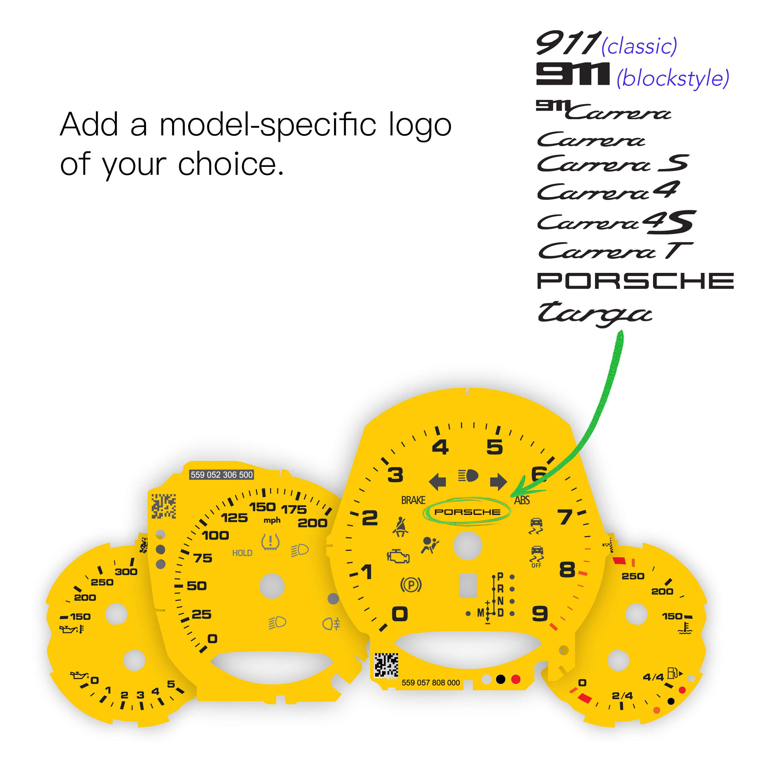 Porsche-991-speed-yellow-logo-opyion