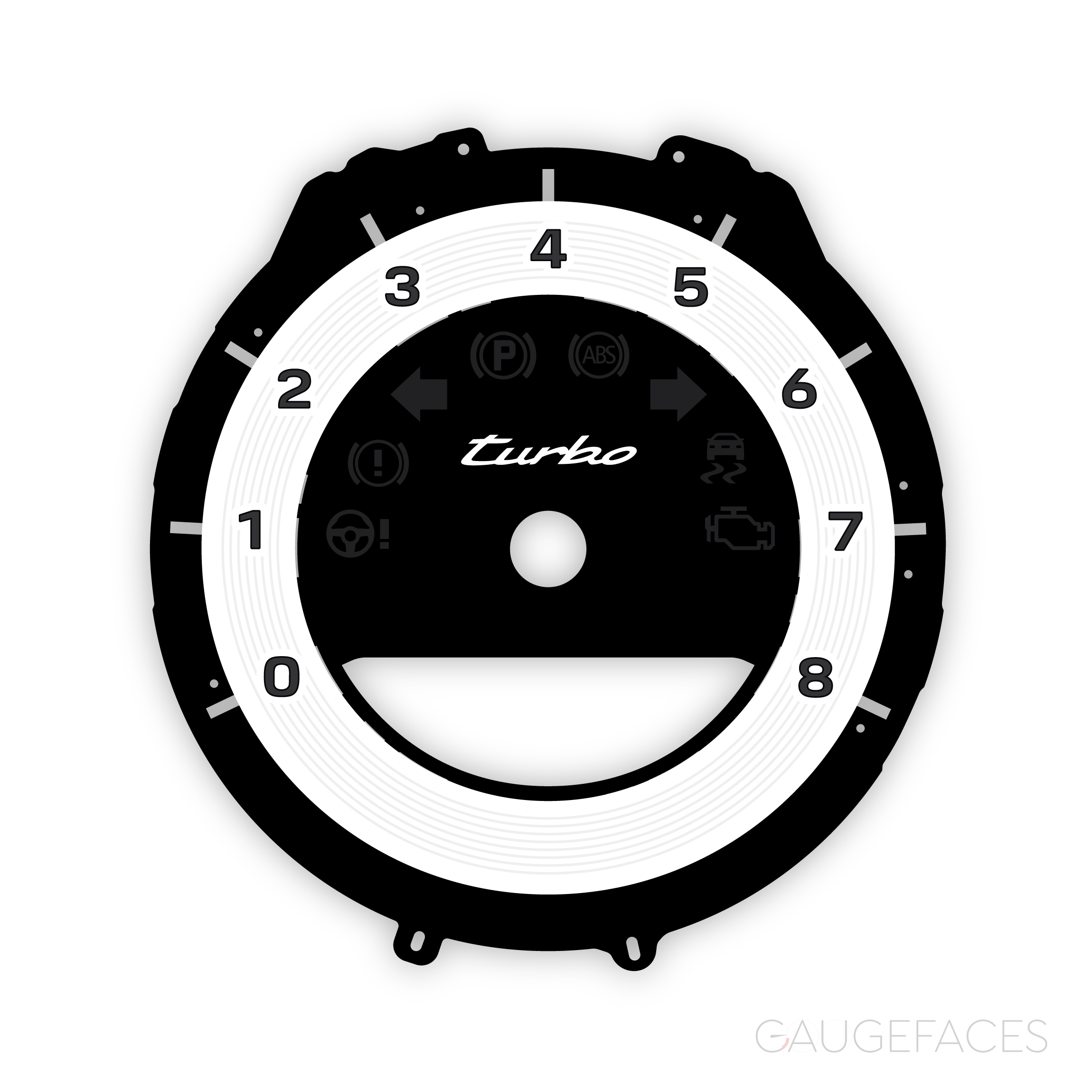 Porsche-992-Turbo-gauge-face-tachometer---white-EU
