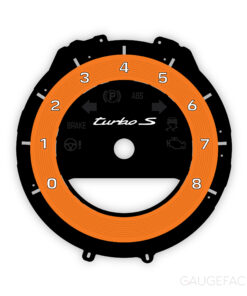 For Porsche 911 992 Turbo S: Gauge Face Tachometer - Orange