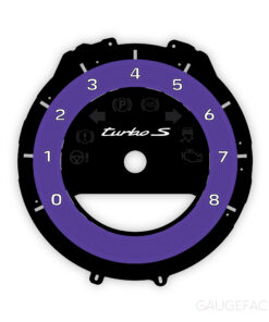 For Porsche 911 992 Turbo S: Gauge Face Tachometer - Ultraviolet