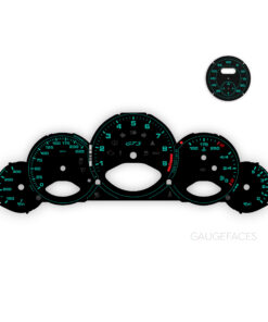 Custom Order: Porsche 997.2 GT3 Gauge Faces + Sport Chrono - Black with Green Numbers