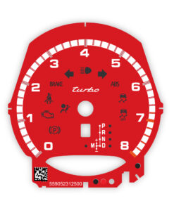 Custom Order: For Porsche Macan Turbo: Gauge Faces – PDK – US – Red