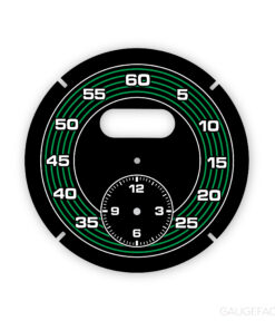 For Porsche Sport Chrono: Clock Dial Gauge Face – Green Pinstripe