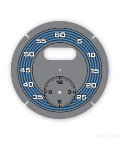 For Porsche Sport Chrono: Clock Dial Gauge Face – Gray / Blue Pinstripe