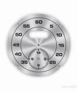 For Porsche Dashboard Clock: Sport Chrono Gauge Face - Brushed Metal