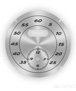 For Porsche Dashboard Clock: Sport Chrono Gauge Face (Boxster/Cayman Font) - Brushed Metal