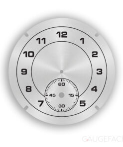 For Porsche Dashboard Analog Clock: Sport Chrono Gauge Face - Brushed Metal