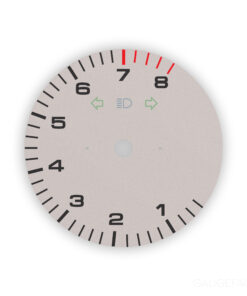 For Porsche 993 / 964 / 965: Gauge Face Tachometer - Race-Style 12 O'Clock Redline - Silver Metallic