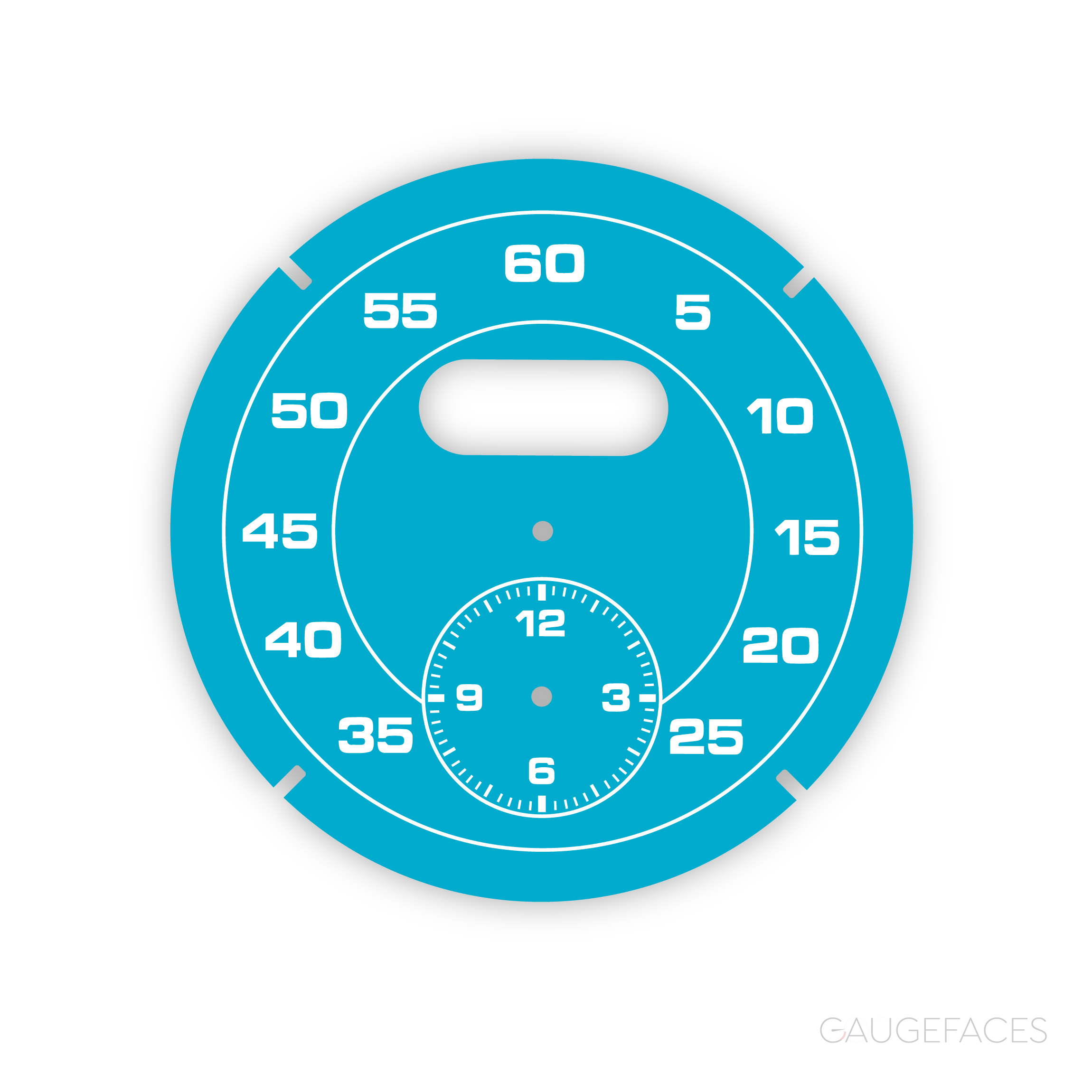 Sport-Chrono-Porsche-Gauge-Face-Replacement-Dials-Clock-Stopwatch-Compass-Miami-Blue