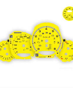 B2B: For Porsche 911 Turbo S 991.1: Gauge Faces – Racing Yellow – EU / Two Sets / Sport Chrono
