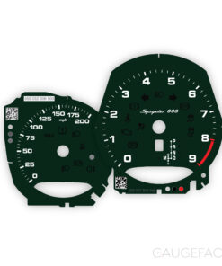 For Porsche 718 Spyder 000: Gauge Faces – OPTION – Brewster Green