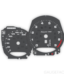 For Porsche 718 Spyder 000: Gauge Faces – OPTION – Slate Gray