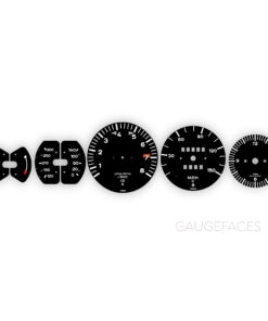 Porsche 911 E 2.2L F-Series (1970-71) Gauge Faces - OPTIONS - Black