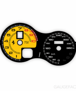 Collab Product: Ferrari F360 Gauge Face – Modern Look – EU – Yellow / Black