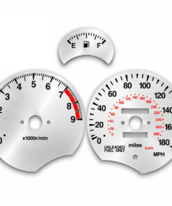 Custom Order: Mitsubishi 3000GT VR-4 (1990-1994) – Gauge Faces – Brushed Silver Metal