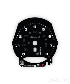 For Porsche 718 Boxster S: Gauge Face Tachometer – US – PDK – Black
