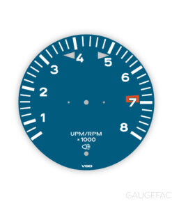 Porsche 911 E 2.2L F-Series (1970-71) Gauge Face Tachometer - Blue