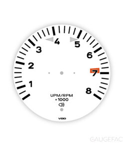 Porsche 911 E 2.2L F-Series (1970-71) Gauge Face Tachometer - White