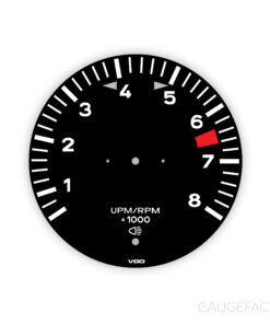 Porsche 911 T 2.2L F-Series (1970-71) Gauge Face Tachometer - Black