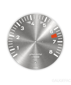 Porsche 911 T 2.2L F-Series (1970-71) Gauge Face Tachometer - Raw Brushed Metal