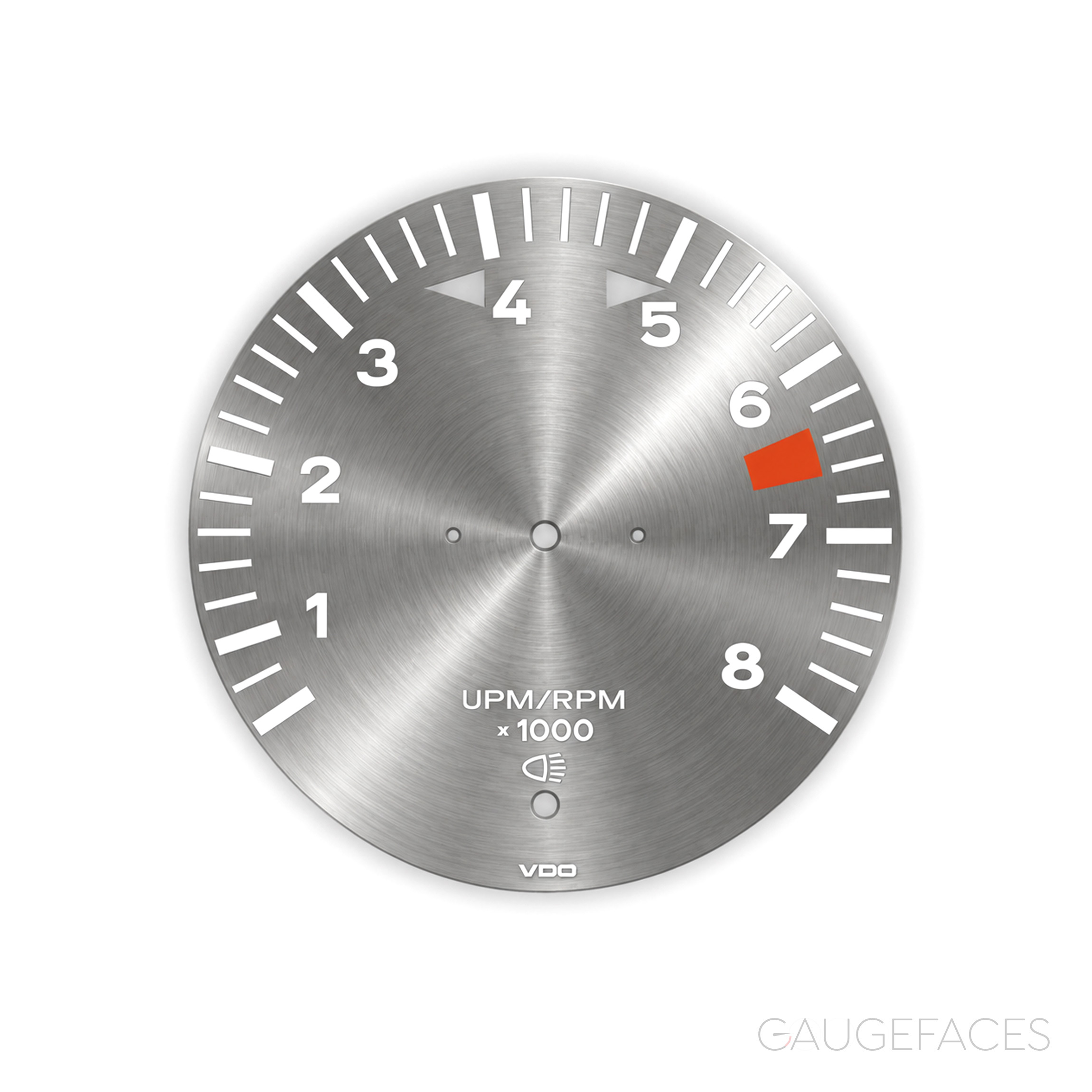 Porsche-911-T-2.2-gauge-face-tachometer-brushed-Metal-raw