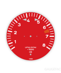 Porsche 911 T 2.2L F-Series (1970-71) Gauge Face Tachometer - Red