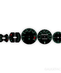 Porsche 911 3.2 Carrera (1984-1989) Gauge Faces - OPTIONS - Black /with Retro Green Lettering (356-Style)