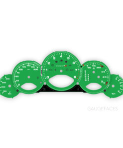 Custom Order: For Porsche 911 997.1 3.8L: Gauge Faces – Carrera 4S Logo – Green