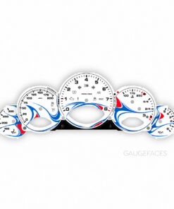 Collab Product: For Porsche 911 997.1 Carrera S: Gauge Faces - White with Blue & Red Livery