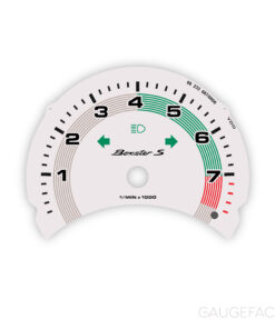 For Porsche Boxster S 986.1: Gauge Face Tachometer – Off White / Retro Pinstripe
