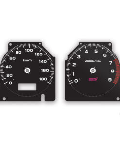 Subaru Forester SF5 Custom Gauge Face – Manual – STI Logo- Black