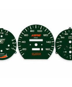 Custom Order: 1991 Mercedes W126 (560 SEC C126) Gauge Faces - Dark Green