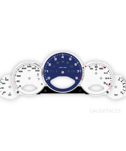 Custom Order: Porsche 911 997.2 Gauge Faces - White / Dark Blue